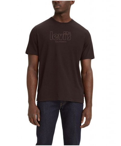 Men's Relaxed Fit Short Sleeve Graphic T-shirt Brown $14.68 T-Shirts