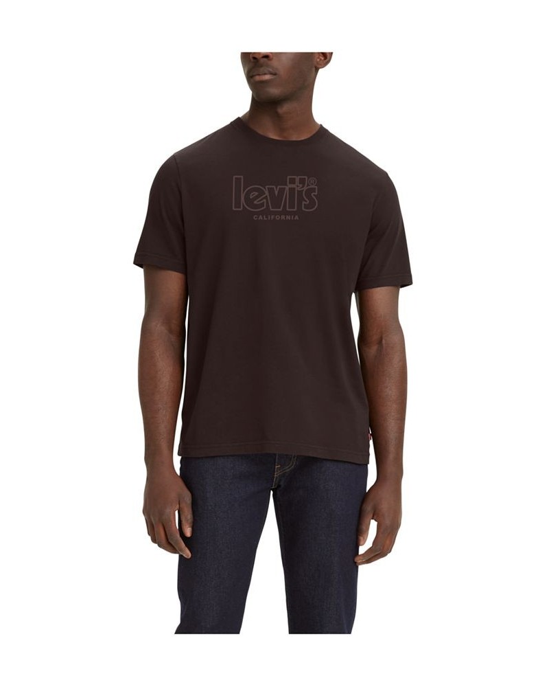 Men's Relaxed Fit Short Sleeve Graphic T-shirt Brown $14.68 T-Shirts