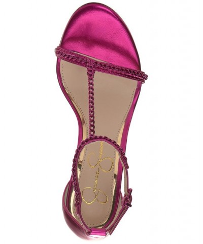 Women's Qiven T-Strap Dress Sandals Pink $44.55 Shoes