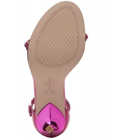 Women's Qiven T-Strap Dress Sandals Pink $44.55 Shoes