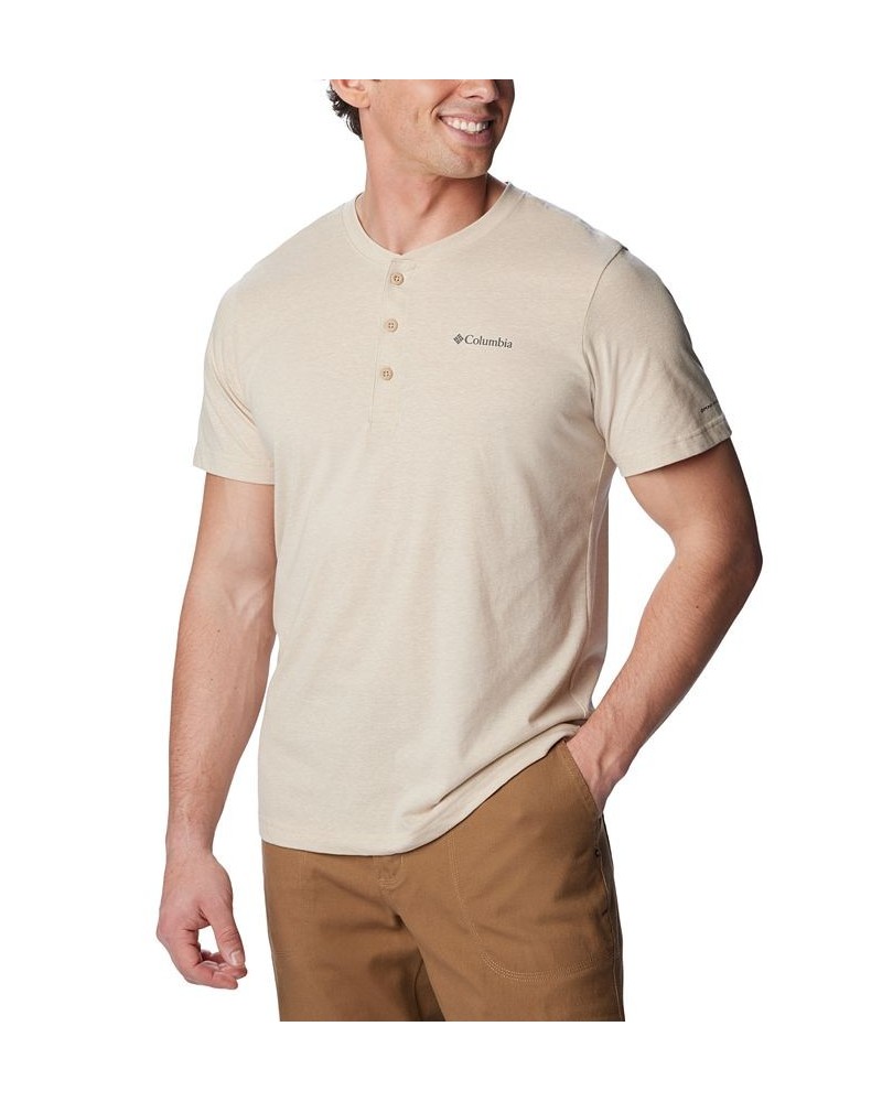 Men's Thistletown Hills Short Sleeve Henley Tan/Beige $21.99 Shirts