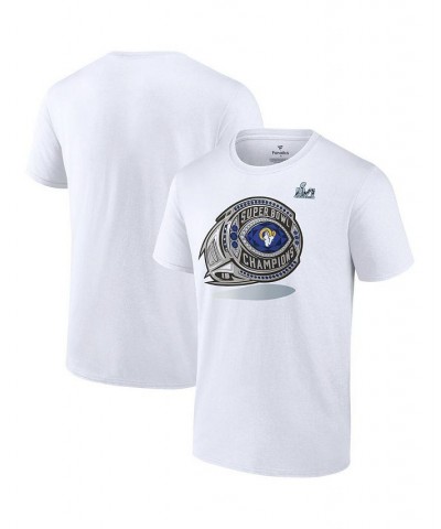 Men's Branded White Los Angeles Rams Super Bowl LVI Champions Big Tall Ring T-shirt $20.16 T-Shirts