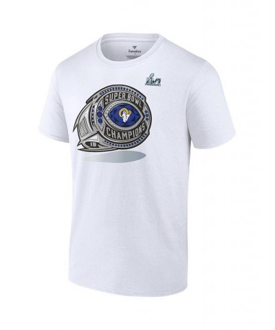 Men's Branded White Los Angeles Rams Super Bowl LVI Champions Big Tall Ring T-shirt $20.16 T-Shirts