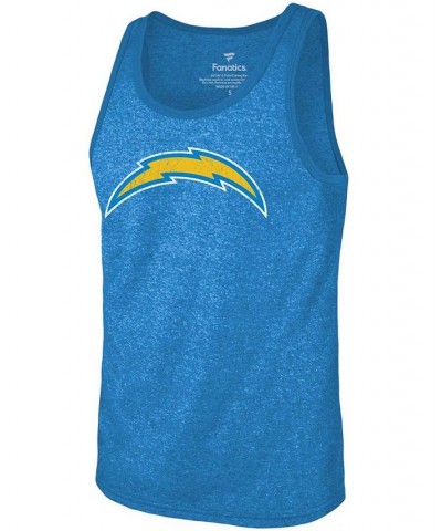 Men's Justin Herbert Heathered Powder Blue Los Angeles Chargers Name Number Tri-Blend Tank Top $21.62 T-Shirts