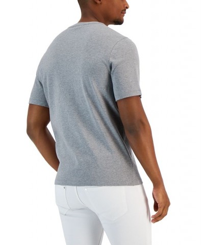 Men's Solid V-Neck T-Shirt Gray $15.64 T-Shirts