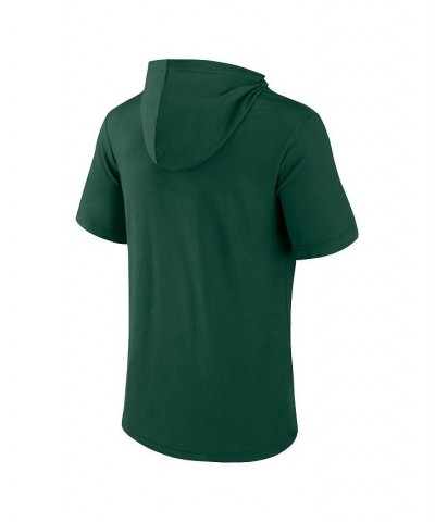 Men's Branded Green Michigan State Spartans Outline Lower Arch Hoodie T-shirt $24.00 T-Shirts