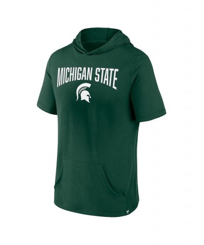 Men's Branded Green Michigan State Spartans Outline Lower Arch Hoodie T-shirt $24.00 T-Shirts