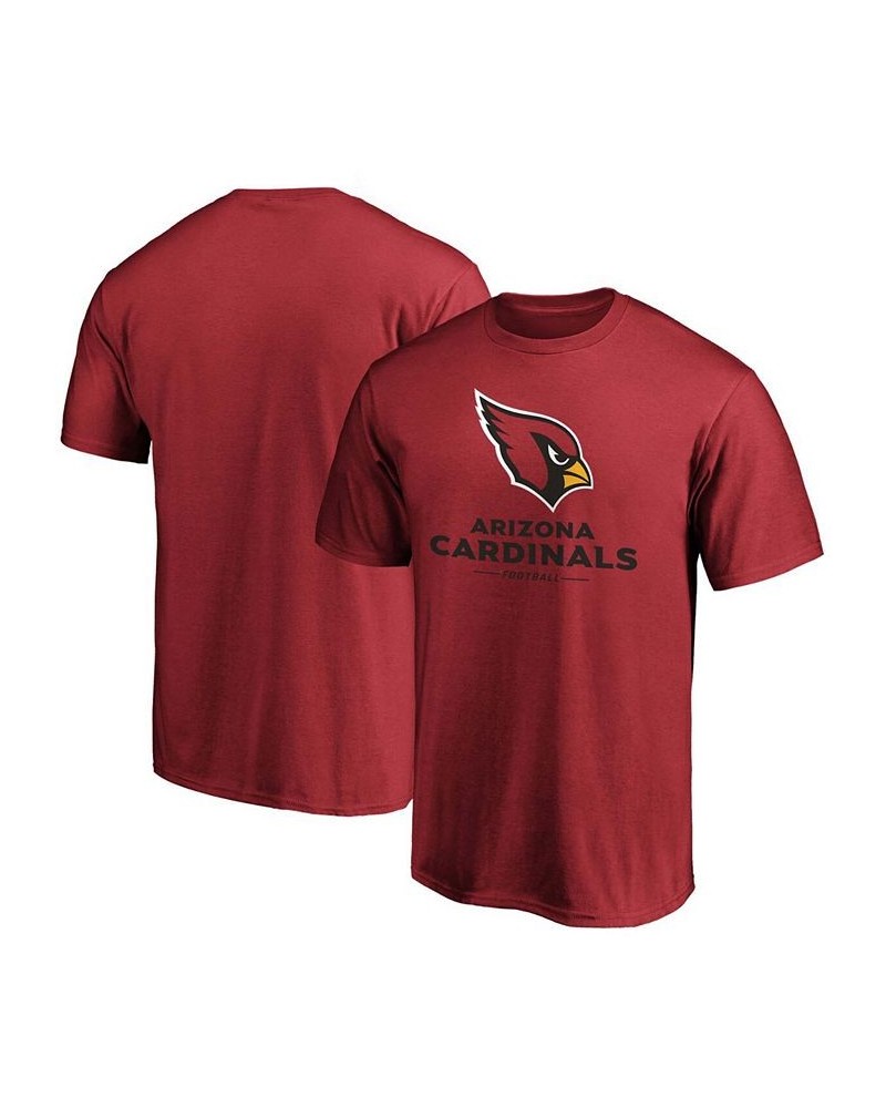 Men's Cardinal Arizona Cardinals Team Lockup Logo T-shirt $22.79 T-Shirts