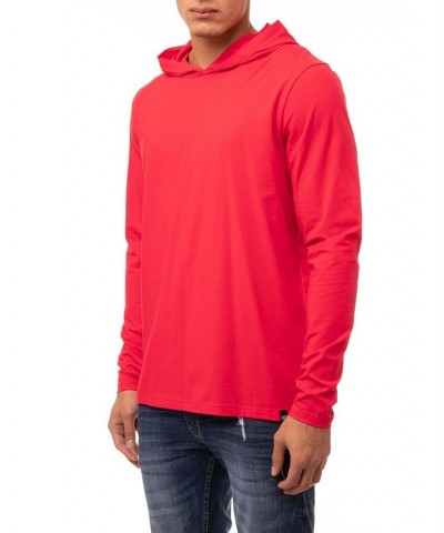 Men's Soft Stretch Long Sleeve Hoodie Racer Red $22.05 Sweatshirt