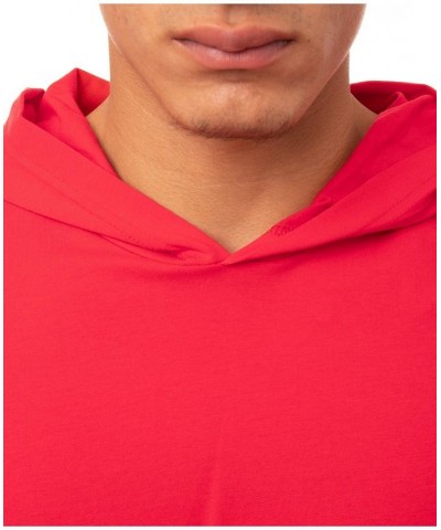 Men's Soft Stretch Long Sleeve Hoodie Racer Red $22.05 Sweatshirt