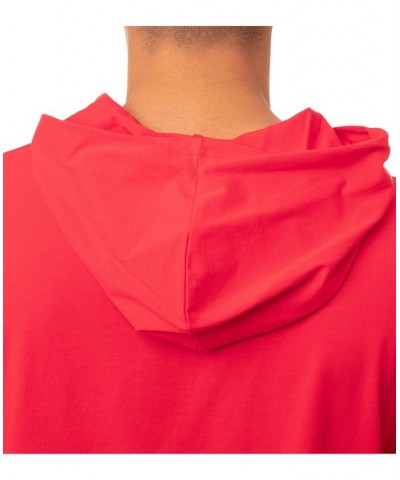 Men's Soft Stretch Long Sleeve Hoodie Racer Red $22.05 Sweatshirt