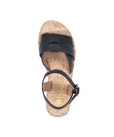 Women's Simple Wedge Sandals Black $40.94 Shoes