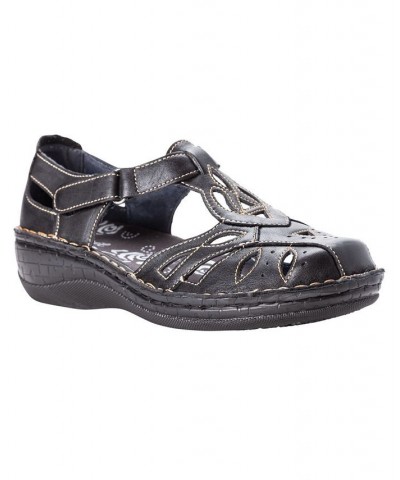 Women's Jenna Closed Toe Sandals Black $53.97 Shoes