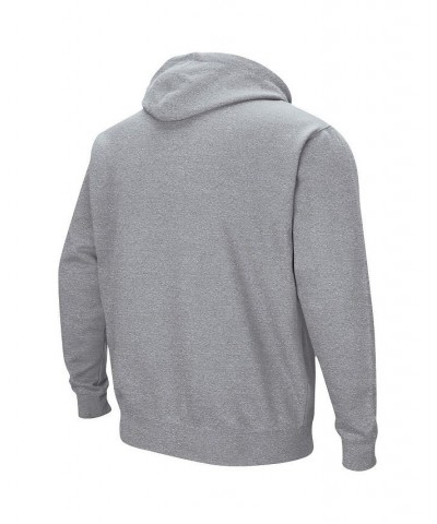 Men's Heathered Gray Illinois Fighting Illini Arch and Logo 3.0 Pullover Hoodie $24.60 Sweatshirt