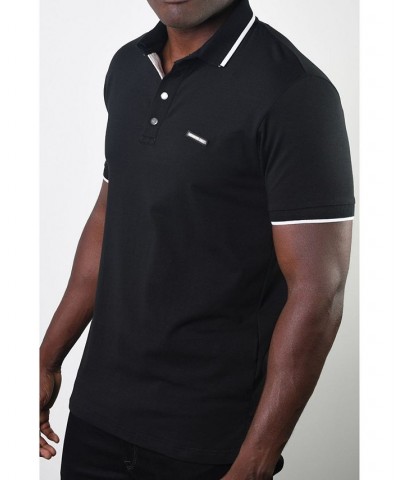 Men's Basic Short Sleeve Snap Button Polo Dark Gray $23.52 Polo Shirts