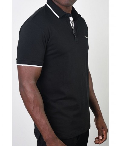 Men's Basic Short Sleeve Snap Button Polo Dark Gray $23.52 Polo Shirts