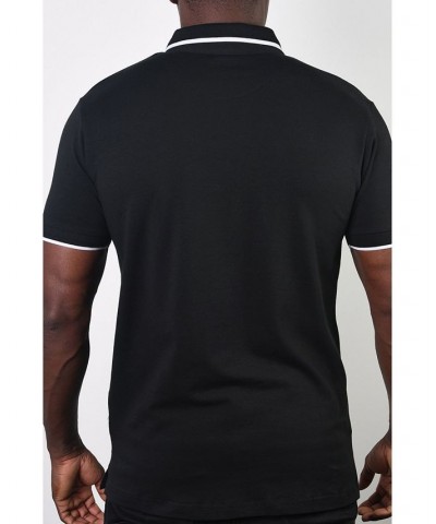 Men's Basic Short Sleeve Snap Button Polo Dark Gray $23.52 Polo Shirts