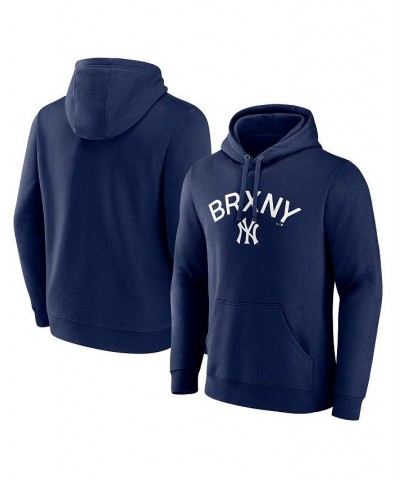 Men's Navy New York Yankees Hometown Collection Bronx Pullover Hoodie $41.59 Sweatshirt