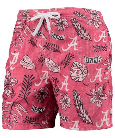 Men's Crimson Alabama Crimson Tide Vintage-Like Floral Swim Trunks $38.49 Swimsuits