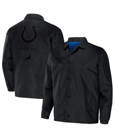 Men's NFL X Staple Black Indianapolis Colts Embroidered Nylon Jacket $37.09 Jackets