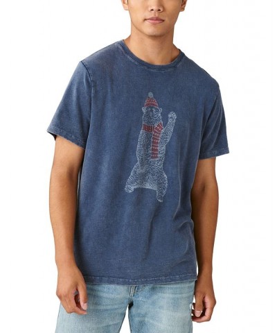 Men's Winter Bear Graphic T-shirt $16.94 T-Shirts