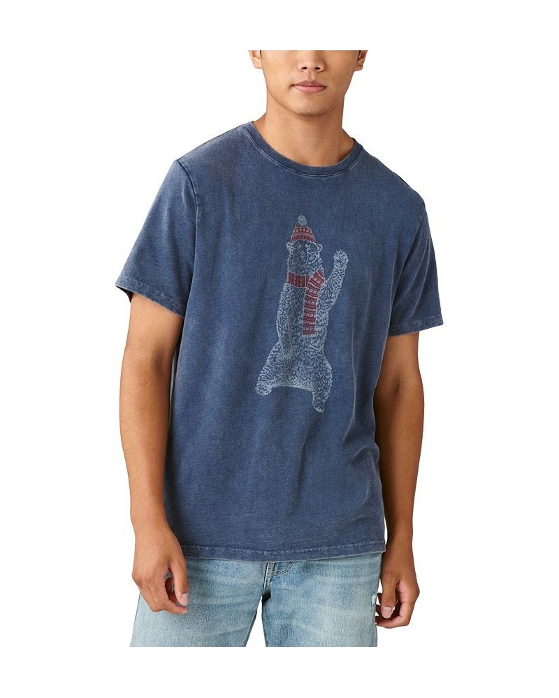 Men's Winter Bear Graphic T-shirt $16.94 T-Shirts