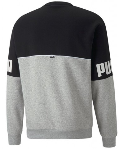 Men's Colorblocked Logo-Print Fleece Pullover Sweatshirt Gray $17.20 Sweatshirt