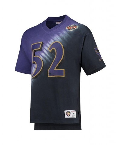 Men's Ray Lewis Purple, Black Baltimore Ravens Retired Player Name and Number Diagonal Tie-Dye V-Neck T-shirt $43.75 T-Shirts