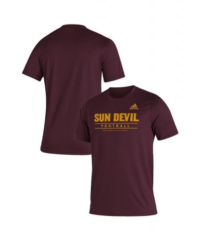 Men's Maroon Arizona State Sun Devils Sideline Football Locker Practice Creator AEROREADY T-shirt $18.35 T-Shirts