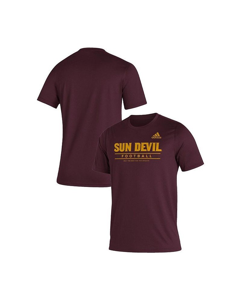 Men's Maroon Arizona State Sun Devils Sideline Football Locker Practice Creator AEROREADY T-shirt $18.35 T-Shirts