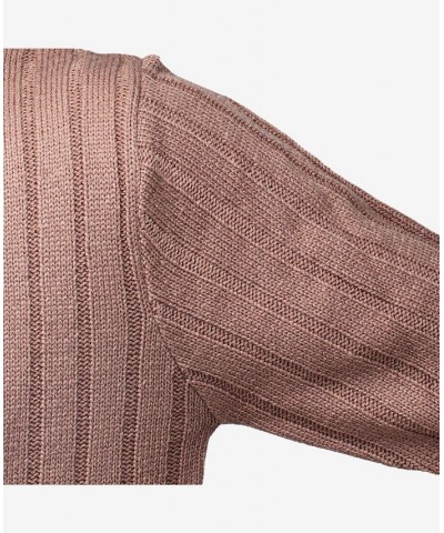 Men's Cable Knit Tipped V-Neck Sweater Praline $27.56 Sweaters