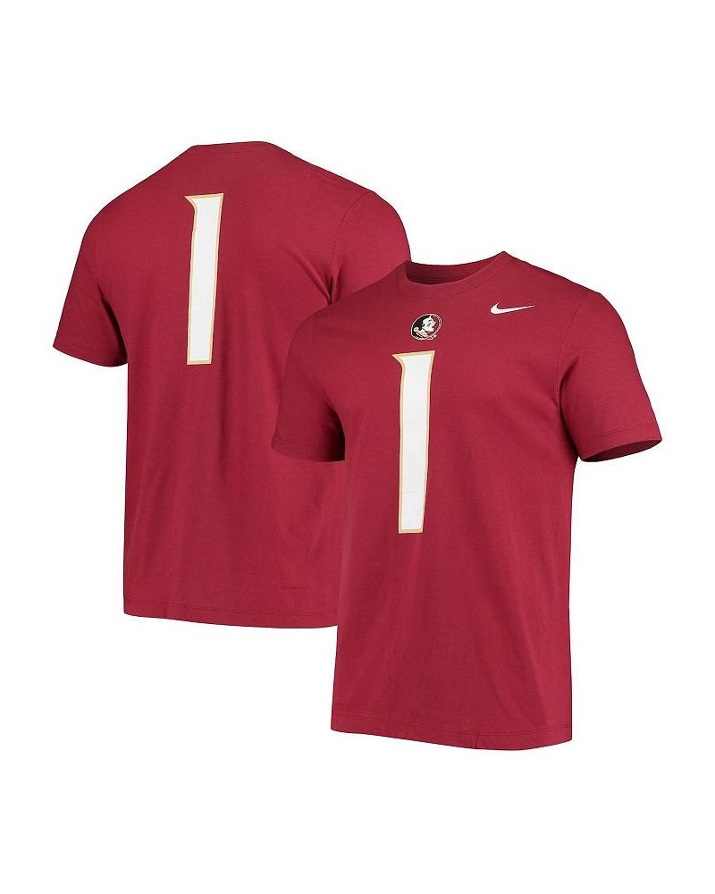 Men's 1 Garnet Florida State Seminoles Jersey T-shirt $16.40 T-Shirts