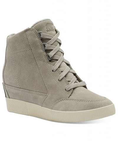 Out N About II Lace-Up Wedge Sneakers Gray $70.50 Shoes