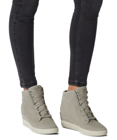 Out N About II Lace-Up Wedge Sneakers Gray $70.50 Shoes