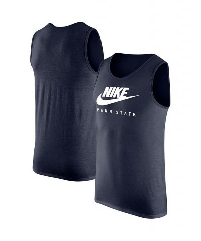 Men's Navy Penn State Nittany Lions Futura Performance Scoop Neck Tank Top $20.70 T-Shirts