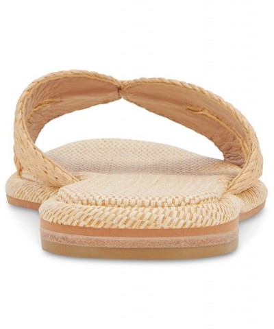 Women's Atomic Raffia Slide Sandals Tan/Beige $37.80 Shoes