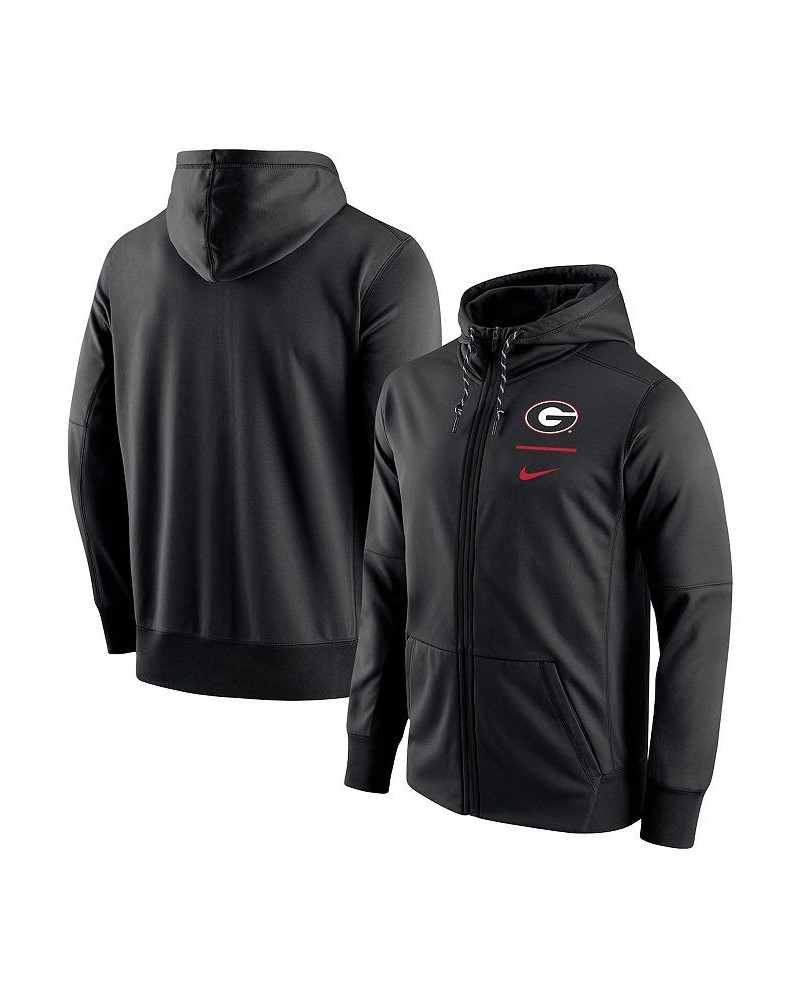 Men's Black Georgia Bulldogs Logo Stack Performance Full-Zip Hoodie $46.79 Sweatshirt