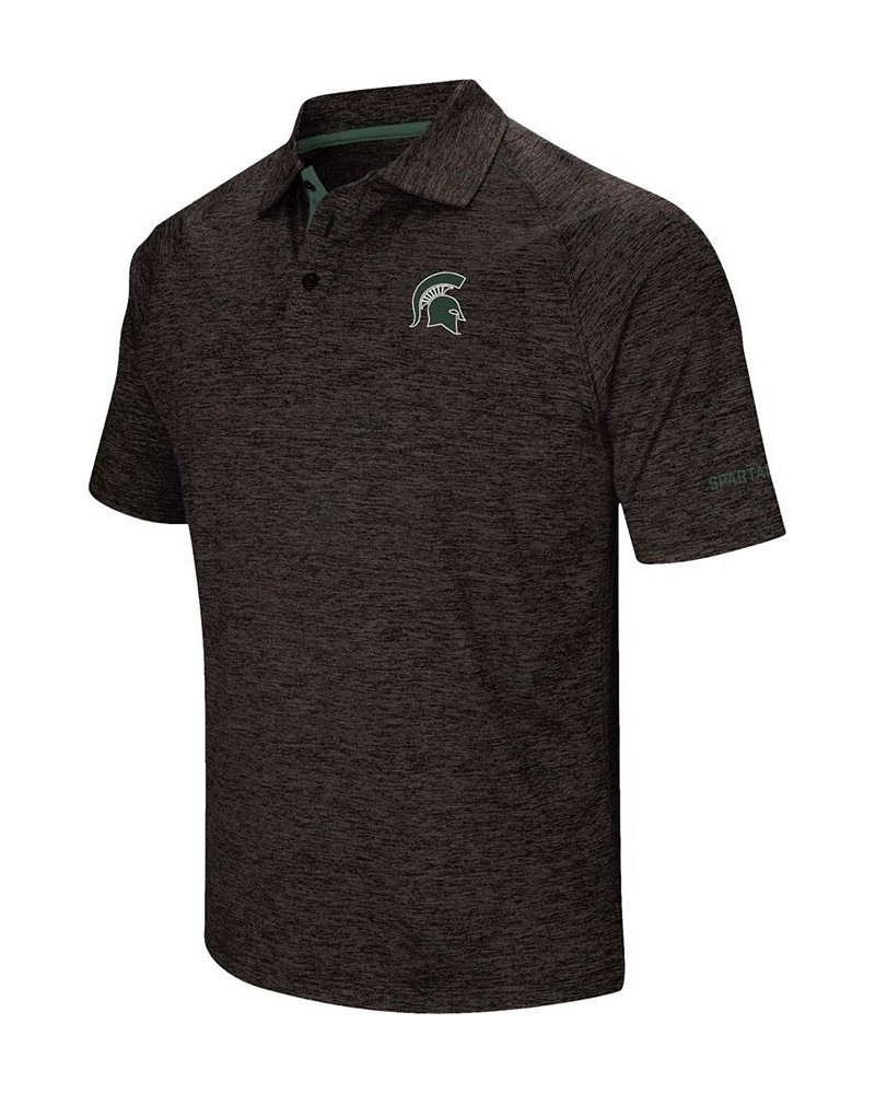 Men's Black Michigan State Spartans Down Swing Polo $20.79 Polo Shirts