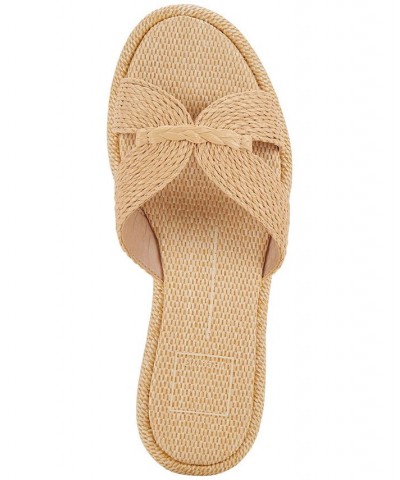 Women's Atomic Raffia Slide Sandals Tan/Beige $37.80 Shoes