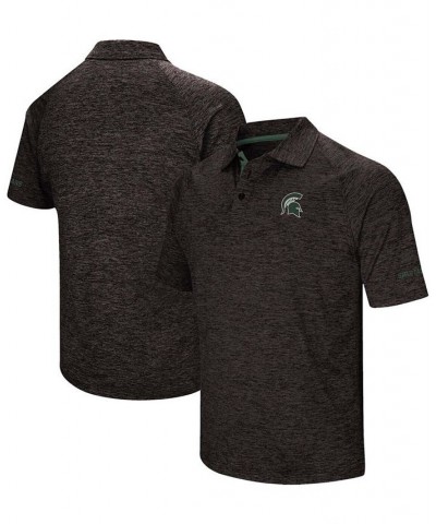 Men's Black Michigan State Spartans Down Swing Polo $20.79 Polo Shirts