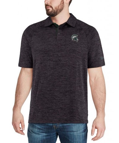 Men's Black Michigan State Spartans Down Swing Polo $20.79 Polo Shirts