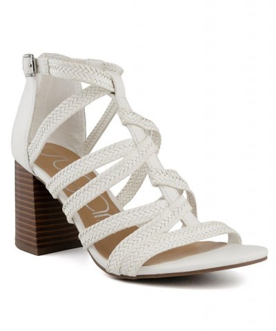 Women's Browser Braided Sandals White $35.88 Shoes