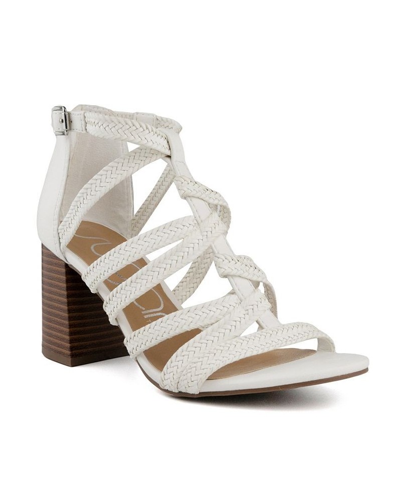 Women's Browser Braided Sandals White $35.88 Shoes