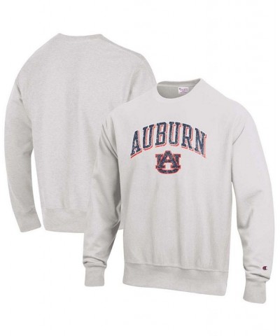 Men's Gray Auburn Tigers Arch Over Logo Reverse Weave Pullover Sweatshirt $39.10 Sweatshirt