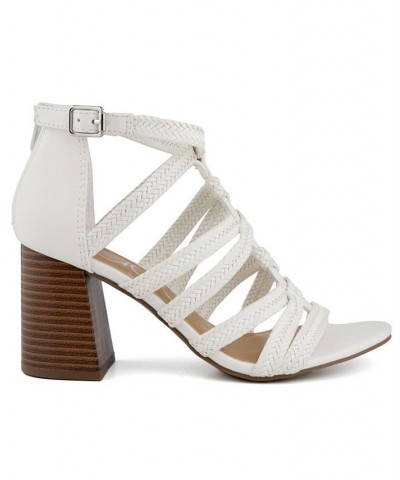 Women's Browser Braided Sandals White $35.88 Shoes