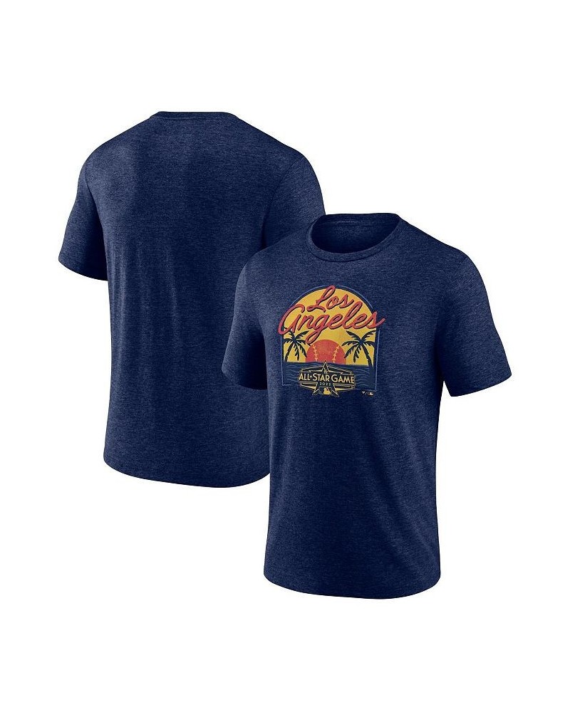 Men's Heathered Navy 2022 MLB All-Star Game Vintage-Like Sunset Tri-Blend T-shirt $15.48 T-Shirts