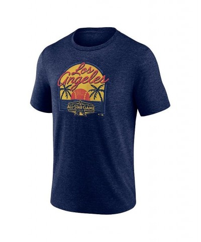 Men's Heathered Navy 2022 MLB All-Star Game Vintage-Like Sunset Tri-Blend T-shirt $15.48 T-Shirts