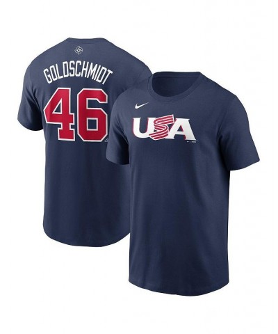 Men's Paul Goldschmidt Navy USA Baseball 2023 World Baseball Classic Name and Number T-shirt $22.00 T-Shirts