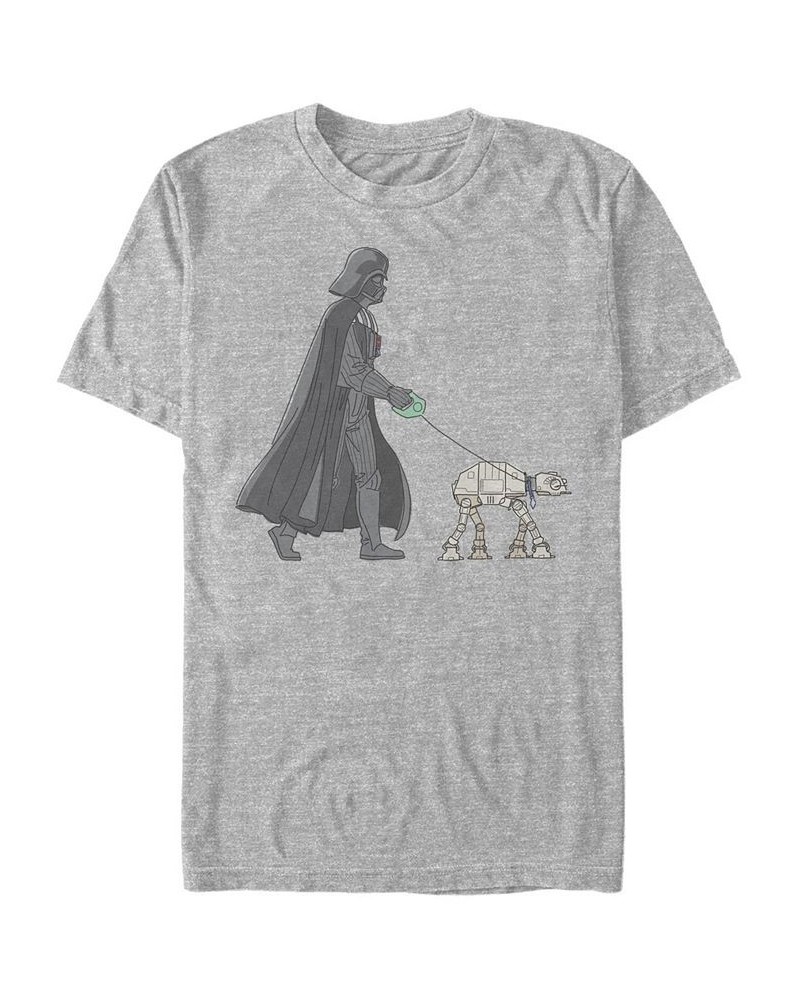 Men's Star Wars Vader Walker Short Sleeve T-shirt Gray $15.05 T-Shirts