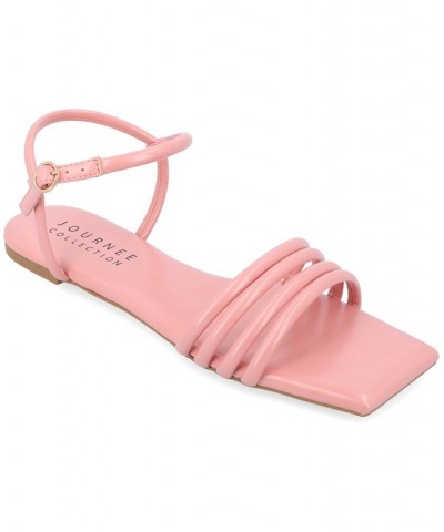 Women's Lyddea Multi Strap Sandals Pink $43.99 Shoes